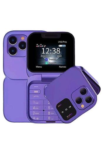 vgt Rainbuvvy i16 Pro 2G Flip Phone 1.77 Inch Dual SIM Standby Camera Speed Dial Large Battery Audio Pla