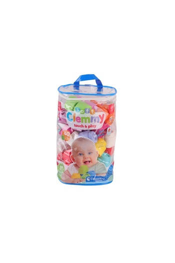 CLEMENTONI 17878 Soft Clemmy - Soft Block Bag - 40 Pieces 6-36 Months