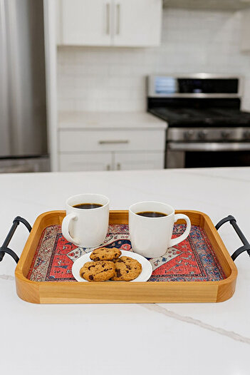 Generic Elegant wooden serving tray