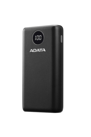 Adata Power Bank Type-C, USB, 20000 mAh Adata, AP 20000 QCD-DGT-CBK, negru