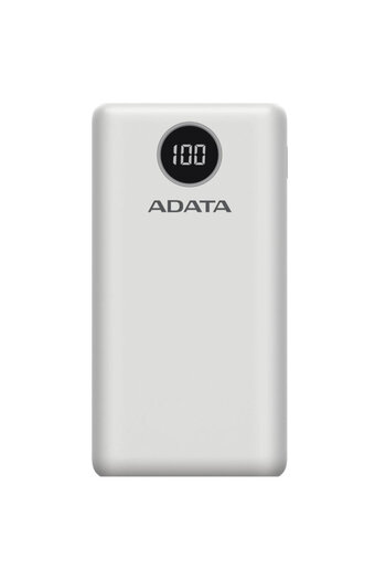 Adata Power Bank Type-C, USB, 20000 mAh Adata, AP20000QCD-DGT-CWH, white