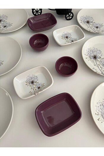 Keramika Team Breakfast Purple Chicory 12 Pieces for 6 People