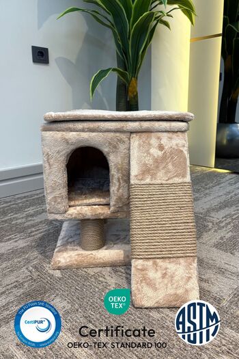 Pet Dreams Harvey Luxury Cat Scratcher, Rest with Nest, Ladder and Cushion