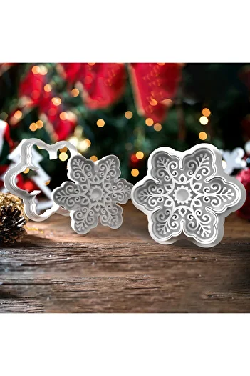 Mizaku Snowflake Shaped Cookie Mold and Cutter