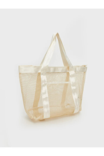 LC Waikiki Lcw Accessories Ecru Women's Beach Bag