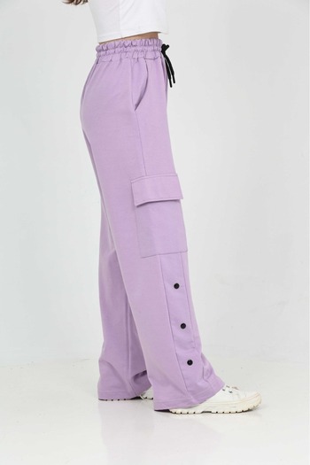 Toontoy Girl's Side Snap Tracksuit Bottom