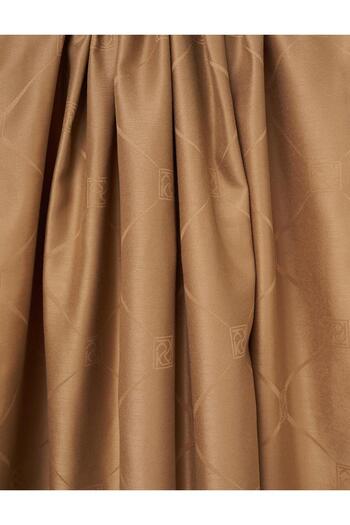 Kayra Baklava Pattern Silk Shawl Dark Mink