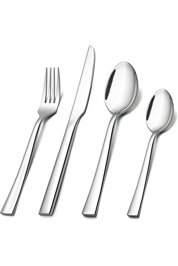 erorex 24 Piece Silverware Set, Stainless Steel Flatware Tableware Set 6, Eating Dinner Utensils Home