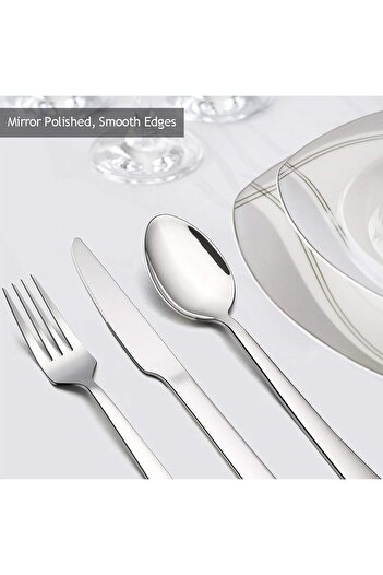 erorex 24 Piece Silverware Set, Stainless Steel Flatware Tableware Set 6, Eating Dinner Utensils Home