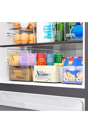 erorex Kitchen Storage Box, Food Storage Organizer Bins, Stackable Snack Tea Packet Organizers Pantry,