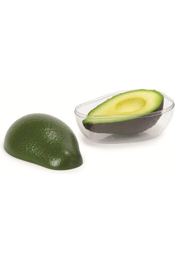 erorex Avocado Fresh Storage Container, Avocado Keeper, Size 13 Cm, Transparent Green, 100% Made Italy