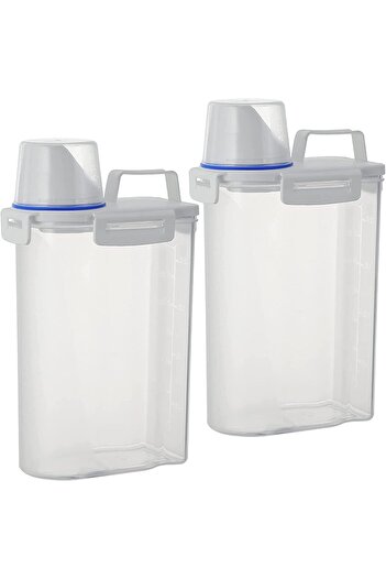 erorex 2Pcs Cereal Containers Set | 2.5L / 2Kg Capacity Airtight Food Storage Container | Bpa Free Plastic