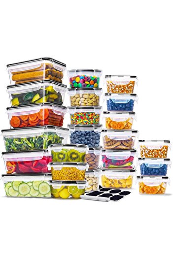 erorex Food Storage Containers Airtight Lids, 24 Pcs Fridge Organizer, Kitchen Containers, Airtight