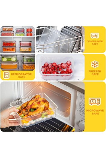 erorex Food Storage Containers Set, 26 Pcs Lunch Container 26 Pcs Airtight Lids, Leak Proof, Freezer &