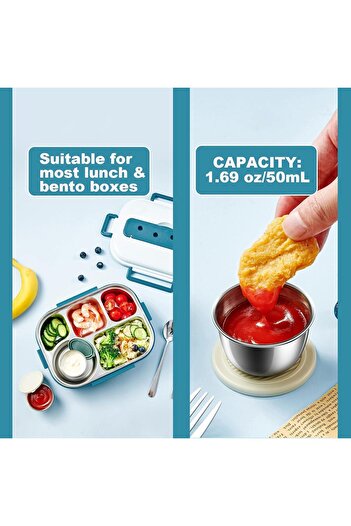 erorex 3 Packs Salad Dressing Container Go, Condiment Containers, Bento Box Accessories, Small Food Grade