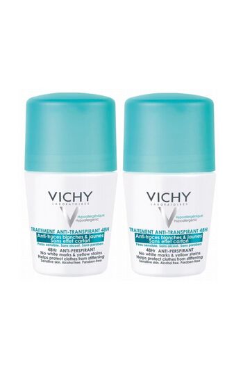 Vichy 48 Hour Intensive Anti-Perspirant Roll-on Deodorant Set for Sensitive Skin (4 x 50ml)