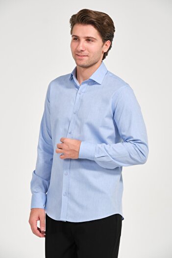 Rich Чоловіча сорочка Comfort Fit з довгими рукавами, світло-блакитного кольору