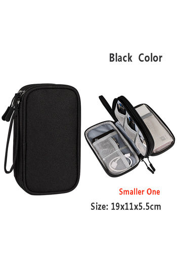 Choice3 Black-S Electronic Accessories Organizer Waterproof USB Cable storage Bag for hdd bag Power Bank,Cha
