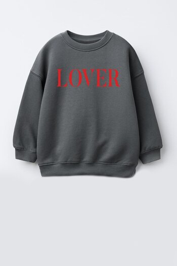 Monila Girl's Printed 3 Thread Fabric Cotton Sweatshirt