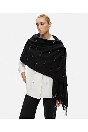 İpekyol Hotfix Printed Tassel Shawl
