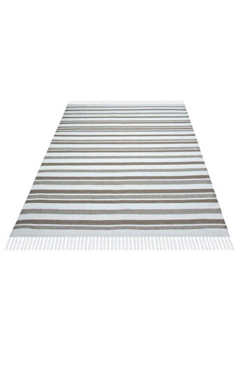 Otto Timbers carpet, textile, white/sand, 160 x 230 cm