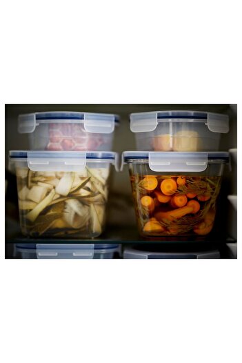 IKEA 365+ Food container with lid, rectangular glass/plastic, 1.8 l