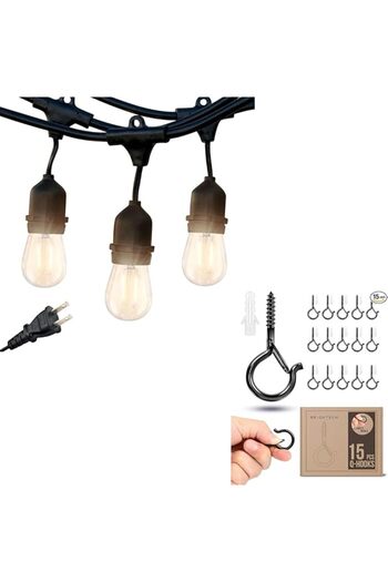 edc Garland 10m 10 Socket Cable 2x1.0mm Copper MAX 1500W