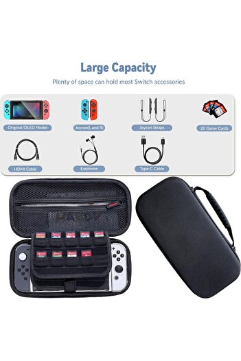 erorex Hard Carry Case Compatible Nintendo Switch Switch Oled Console Protective Hard Portable Travel
