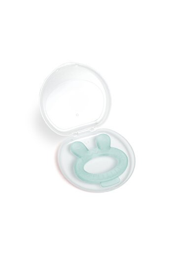 Suavinex Rabbit Teether for Baby +0 Months Made of One-piece silicone, Helps Soothe Inflamed Gums &