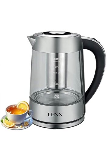 Denx Electric Glass Kettle 1.8L from Dxglass, Fast Boiling 1500W with Temperature Control, Auto Shutoff,