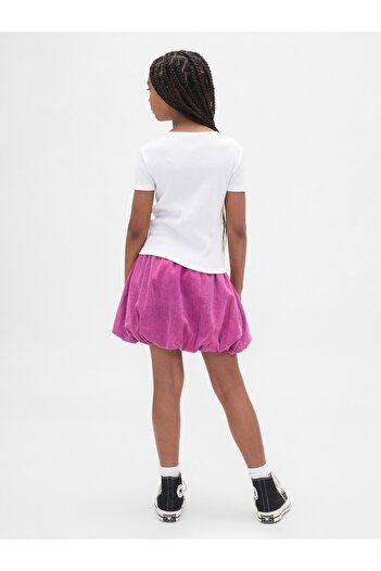 GAP Kız Çocuk Pembe Kids Denim Balon Etek