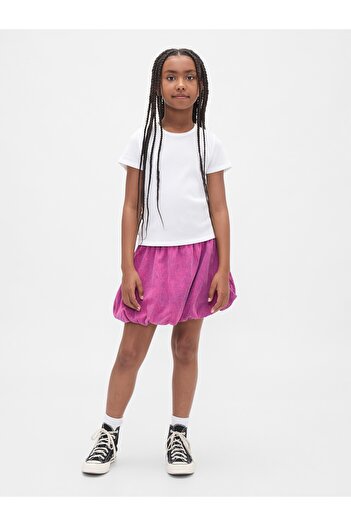 GAP Kız Çocuk Pembe Kids Denim Balon Etek