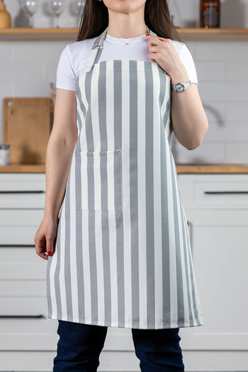 FAVORA Minimal Chef Adjustable Strap Kitchen Apron - Gray