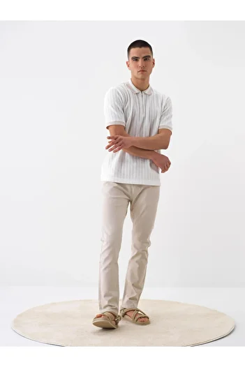 Xint Men's Natural Slim Fit Narrow Leg Denim Trousers 25W100712