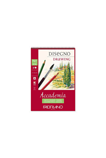 Fabriano Academy Drawing Block, A4, with spiral,
