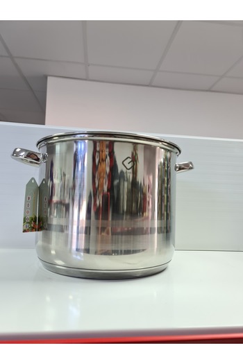 GRÜNBERG Stainless steel pot with heat-resistant glass lid
