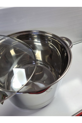GRÜNBERG Stainless steel pot with heat-resistant glass lid
