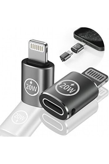 Techsuit Adaptor OTG premium Type-C la Lightning, 3A A11, gri