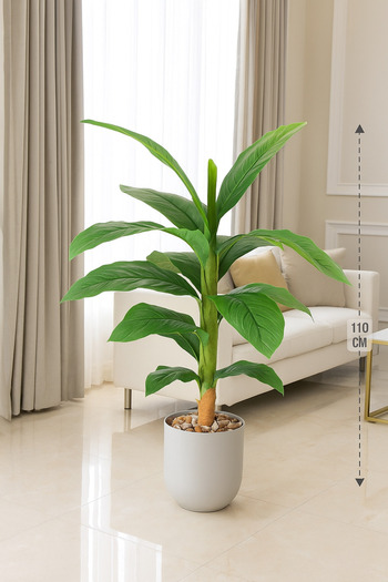 GENERALTEC Artificial Banana Leaf Tree Single Branch - 110 cm