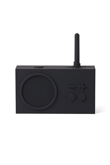 Lexon TYKHO 3 portable radio, waterproof, Bluetooth speaker, USB charging, black silicone case