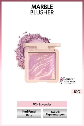 NOTE Marble Baked Blusher Fırınlanmış Allık & Aydınlatıcı - 02 Lavender