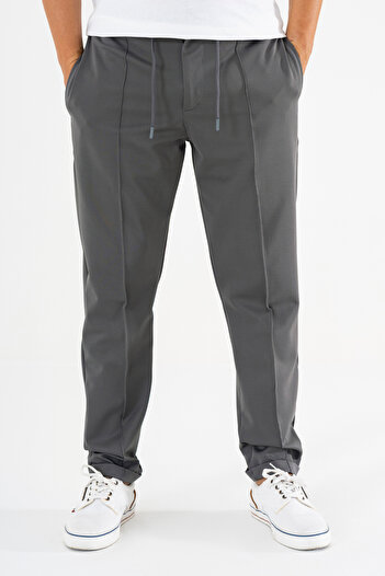 Souris Men's Smoked Striped Casual Sports Pants Double Leg Jogger Sweatpants