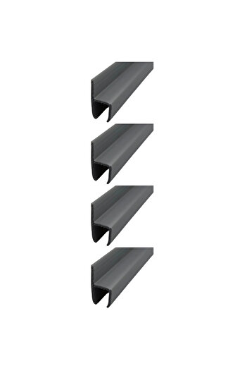 GLASSMAKRO 8 MM Küçük h (y) Alüminyum Görünümlü 1. Kalite Plastik Cam Balkon Fitili 200 CM 4 ADET
