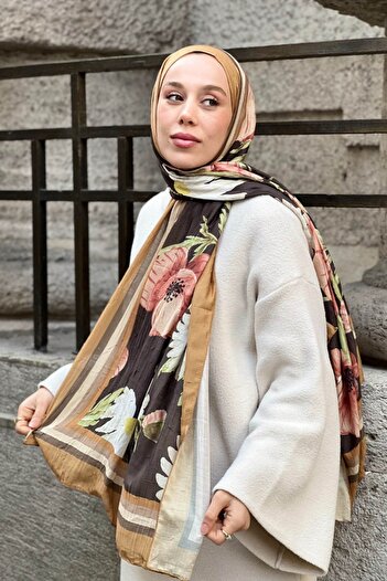YEDİLALE Mixed Patterned Bamboo Shawl