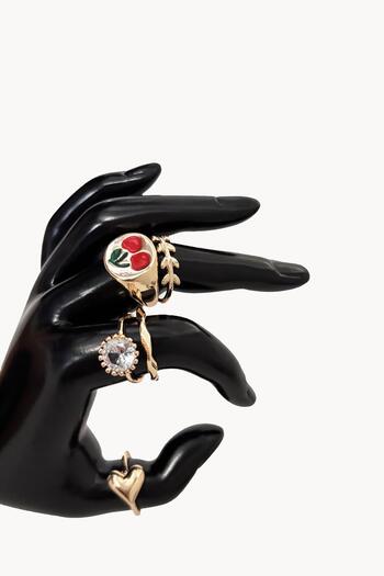 New Obsessions Cherry Combination Ring Set
