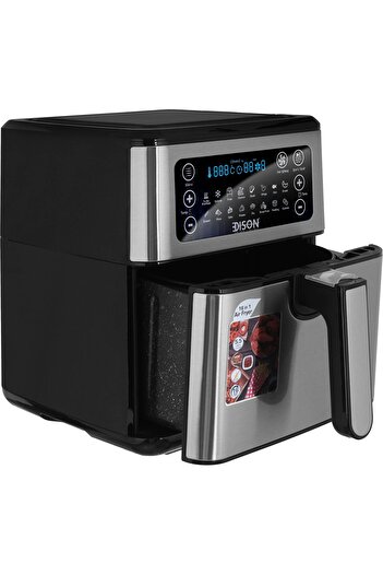 Edison KZD55-170F Steel Air Fryer, 1550-1850 Watt, 5.5 Liters, 16 Functions, Digital Display,