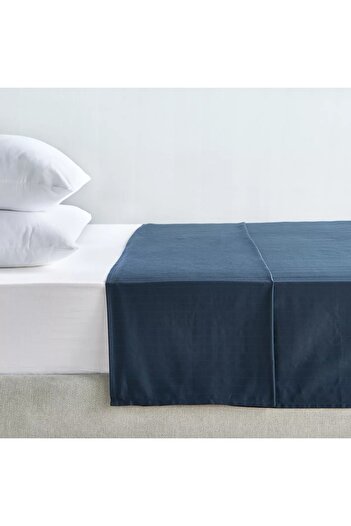 Home Centre Hampton Cotton Sateen 220 Thread Count Super King Flat Sheet - 260x270 cm