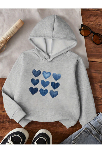 uyguntarz Unisex Jeans Heart Pattern Printed Oversize Overall