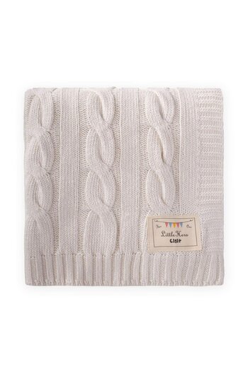 Cigit Hair Weave Knitwear Blanket 80X100 cm (+/-5 cm) Natural