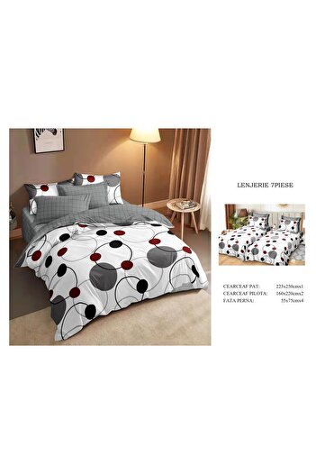 CHIRASO CHIRASO Bedding, 7 pieces, 2 x Duvet Covers 160x220, 1 Classic Bed Sheet 225x250, 4 Pillowcases